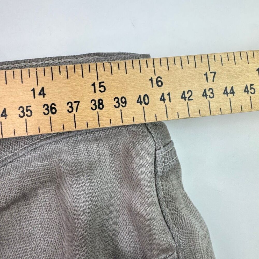 Eileen Fisher Organic Cotton Jeans Size 8 Stretch Straight Leg Washed Light Gray - Picture 10 of 11